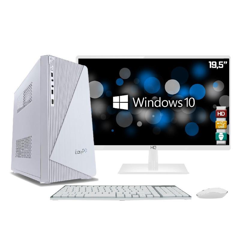 Computador EasyPC White Intel Core i5 8GB HD 1TB Monitor LED 19.5